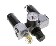 FRL 3 Parties G1/4'' 750l/min 0.5-10.0bar/7-145psi Semi-Auto 40 mm Manomètre Métal Multifix 0
