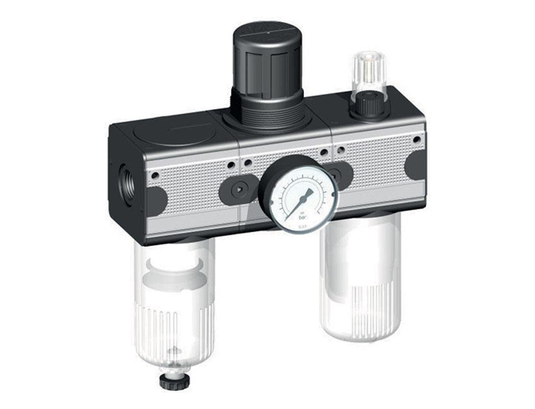 FRL 3 Parties G3/4'' 5800l/min 0.1-3.0bar/1-44psi Semi-Auto Polycarbonate Multifix 2