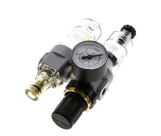 FRL 2 Parties G1/8'' 350l/min 0.5-16.0bar/7-232psi Semi-Auto Polycarbonate Standard 0