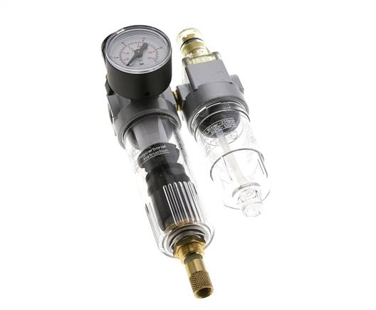 FRL 2 Parties G1/4'' 350l/min 0.5-16.0bar/7-232psi Auto Polycarbonate Standard 0