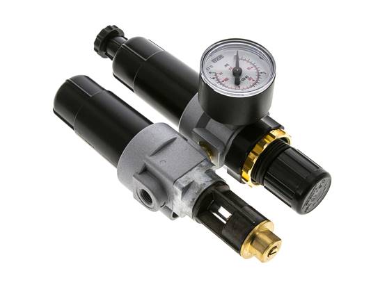 FRL 2 Parties G1/8'' 350l/min 0.5-10.0bar/7-145psi Semi-Auto Métal Standard 0