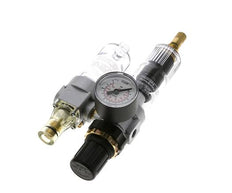 FRL 2 Parties G1/8'' 350l/min 0.5-6.0bar/7-87psi Auto Polycarbonate Standard 0