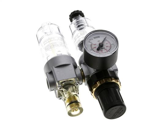 FRL 2 Parties G1/4'' 350l/min 0.5-16.0bar/7-232psi Semi-Auto Polycarbonate Standard 0