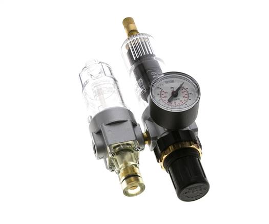 FRL 2 Parties G1/8'' 350l/min 0.5-6.0bar/7-87psi Auto Polycarbonate Standard 0