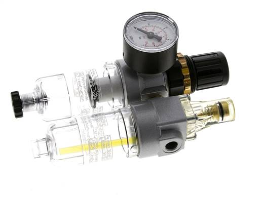 FRL 2 Parties G1/8'' 350l/min 0.5-16.0bar/7-232psi Semi-Auto Polycarbonate Standard 0