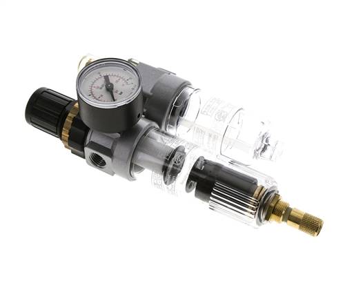 FRL 2 Parties G1/4'' 350l/min 0.5-10.0bar/7-145psi Auto Polycarbonate Standard 0