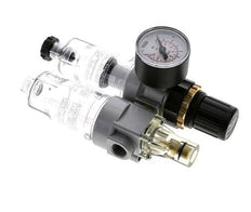 FRL 2 Parties G1/4'' 350l/min 0.5-6.0bar/7-87psi Semi-Auto Polycarbonate Standard 0