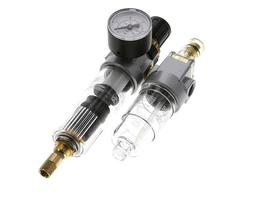 FRL 2 Parties G1/4'' 350l/min 0.5-16.0bar/7-232psi Auto Polycarbonate Standard 0