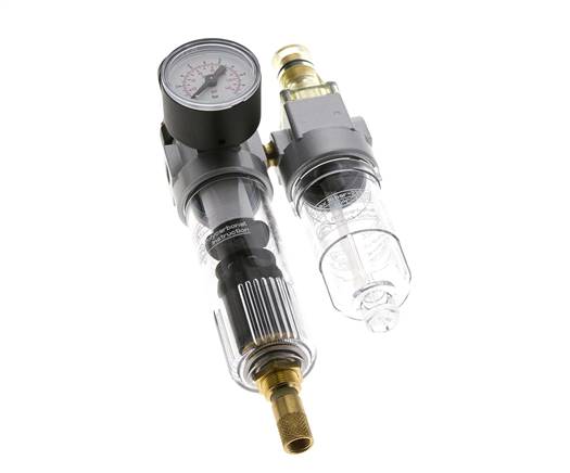 FRL 2 Parties G1/8'' 350l/min 0.5-6.0bar/7-87psi Auto Polycarbonate Standard 0
