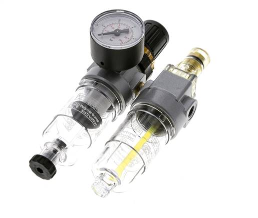 FRL 2 Parties G1/8'' 350l/min 0.5-16.0bar/7-232psi Semi-Auto Polycarbonate Standard 0