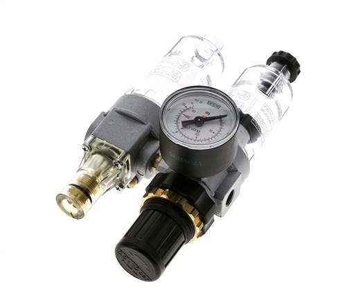 FRL 2 Parties G1/8'' 350l/min 0.5-10.0bar/7-145psi Semi-Auto Polycarbonate Standard 0