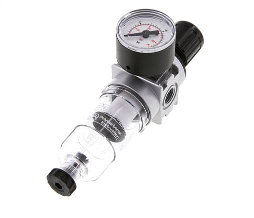 Filtre-régulateur G1/4'' 1450l/min 0.5-10.0bar/7-145psi Manomètre 40 mm Multifix 0