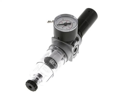 Filtre-régulateur G1/8'' 1450l/min 0.5-10.0bar/7-145psi Manomètre 40 mm Serrure à cylindre Multifix 0