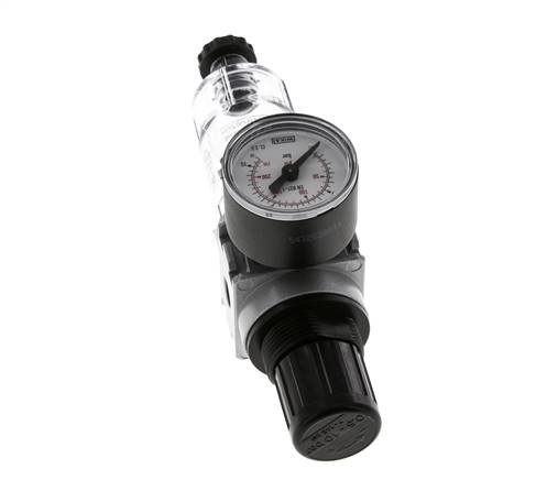 Filtre-régulateur G1/8'' 1450l/min 0.5-10.0bar/7-145psi Manomètre 40 mm Multifix 0