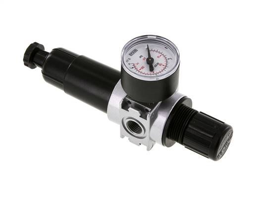 Filtre-régulateur G1/4'' 1450l/min 0.5-10.0bar/7-145psi Manomètre 40 mm Multifix 0