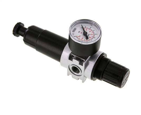Filtre-régulateur G1/4'' 1450l/min 0.2-6.0bar/3-87psi Manomètre 40 mm Multifix 0