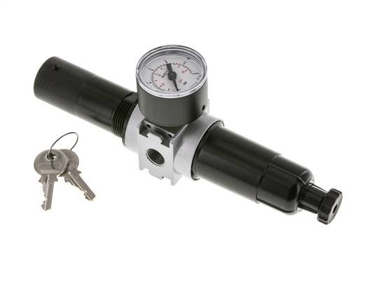 Filtre-régulateur G1/4'' 1450l/min 0.1-3.0bar/1-44psi Manomètre 40 mm Cylinder Lock Multifix 0