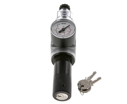 Filtre-régulateur G1/8'' 1450l/min 0.1-3.0bar/1-44psi Manomètre 40 mm Cylinder Lock Multifix 0
