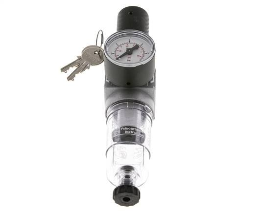 Filtre-régulateur G1/8'' 1450l/min 0.1-3.0bar/1-44psi Manomètre 40 mm Cylinder Lock Multifix 0