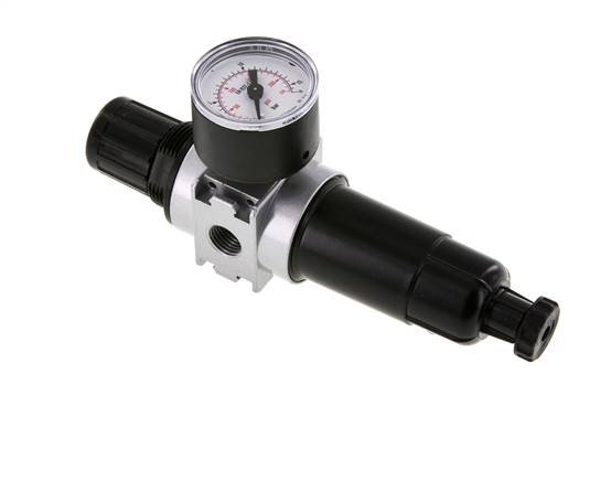 Filtre-régulateur G1/4'' 1450l/min 0.5-10.0bar/7-145psi Manomètre 40 mm Multifix 0