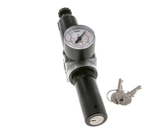 Filtre-régulateur G1/4'' 1450l/min 0.1-3.0bar/1-44psi Manomètre 40 mm Cylinder Lock Multifix 0