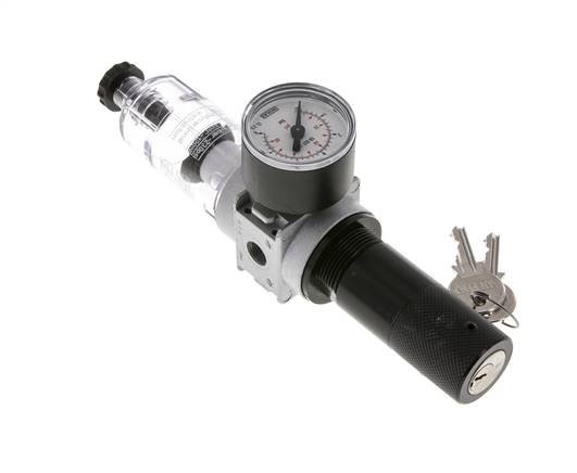 Filtre-régulateur G1/8'' 1450l/min 0.1-3.0bar/1-44psi Manomètre 40 mm Cylinder Lock Multifix 0