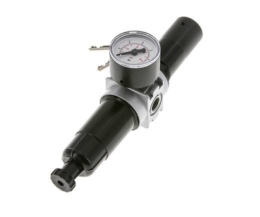 Filtre-régulateur G1/4'' 1450l/min 0.1-3.0bar/1-44psi Manomètre 40 mm Cylinder Lock Multifix 0
