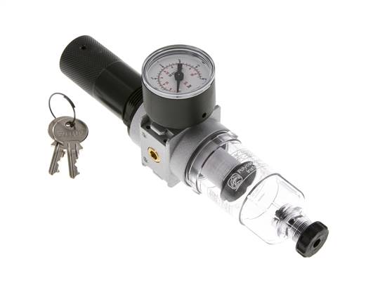 Filtre-régulateur G1/8'' 1450l/min 0.1-3.0bar/1-44psi Manomètre 40 mm Cylinder Lock Multifix 0