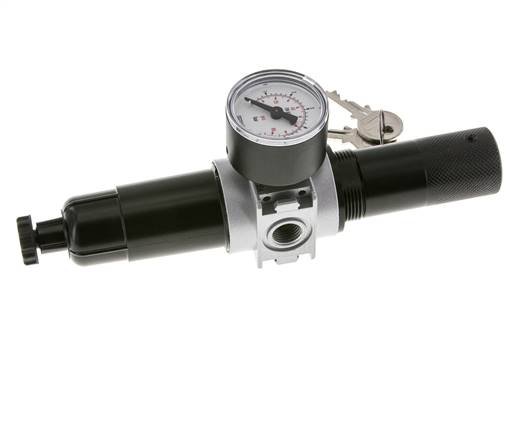 Filtre-régulateur G1/4'' 1450l/min 0.1-3.0bar/1-44psi Manomètre 40 mm Cylinder Lock Multifix 0
