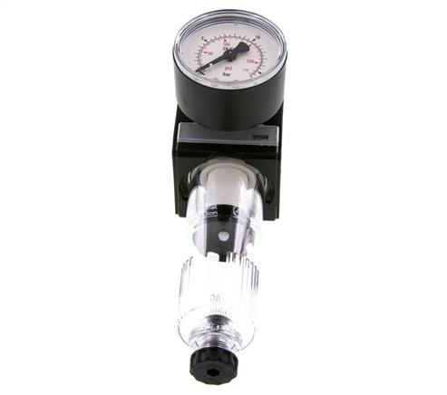 Filtre-régulateur G3/8'' 1600l/min 0.5-10.0bar/7-145psi Semi-Auto Polycarbonate Multifix 1