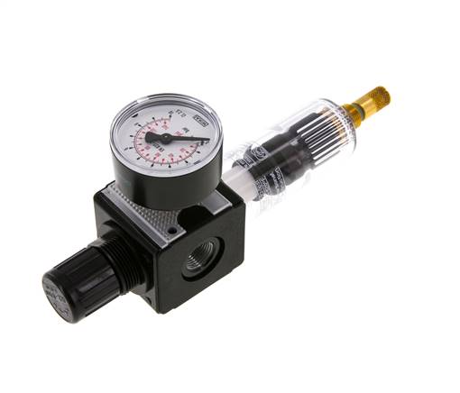 Filtre-régulateur G3/8'' 1600l/min 0.2-6.0bar/3-87psi Auto Polycarbonate Multifix 1