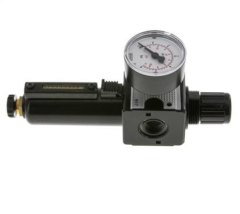 Filtre-régulateur G3/8'' 1600l/min 0.1-3.0bar/1-44psi Semi-Auto Metal Multifix 1