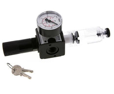 Filtre-régulateur G3/8'' 1600l/min 0.1-3.0bar/1-44psi Verrouillage semi-automatique du cylindre Polycarbonate Multifix 1