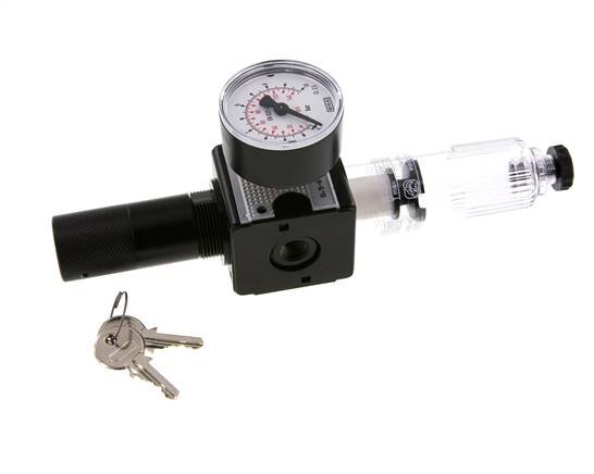 Filtre-régulateur G1/4'' 1600l/min 0.2-6.0bar/3-87psi Serrure à cylindre Multifix 1