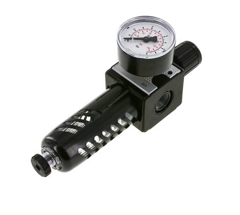 Filtre-régulateur G3/8'' 1600l/min 0.2-6.0bar/3-87psi Cage de protection semi-automatique en polycarbonate Multifix 1