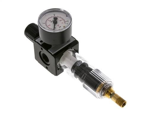 Filtre-régulateur G3/8'' 1600l/min 0.5-10.0bar/7-145psi Auto Polycarbonate Multifix 1