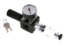 Filtre-régulateur G3/8'' 1600l/min 0.1-3.0bar/1-44psi Verrouillage semi-automatique du cylindre Polycarbonate Multifix 1