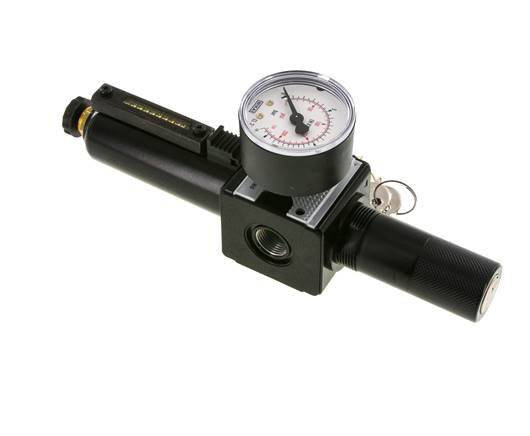Filtre-régulateur G3/8'' 1600l/min 0.5-10.0bar/7-145psi Verrouillage semi-automatique du cylindre en métal Multifix 1
