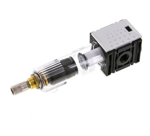 Filtre 5microns G1/4'' 1000l/min Auto (Fermé sans pression) Polycarbonate Futura 0