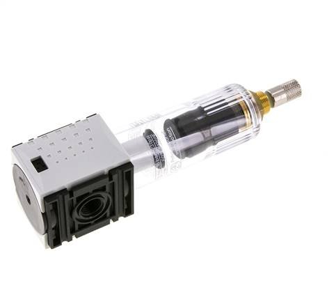 Filtre 5microns G1/4'' 1000l/min Auto (Fermé sans pression) Polycarbonate Futura 0