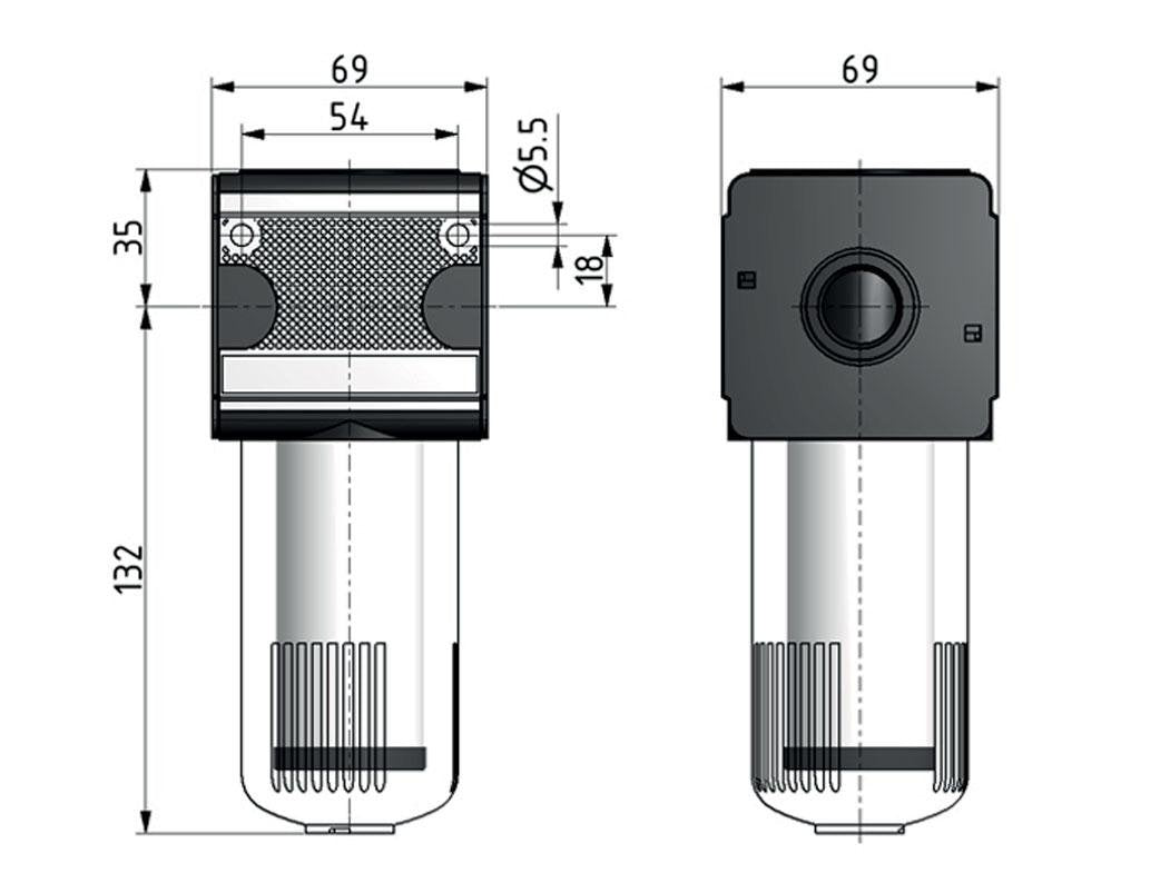Filtre 0.3microns G1/2'' 1500l/min Sans Drainage Vide Métal Multifix 2