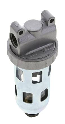 Filtre 5microns G3/8'' 800l/min Semi-Auto Cage de Protection en Polycarbonate Standard 1
