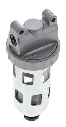 Filtre 5microns G1/4'' 800l/min Cage de Protection Semi-Auto en Polycarbonate Standard 1