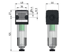 Microfiltre 0.01microns G1/4'' 280l/min Auto Polycarbonate Multifix 1