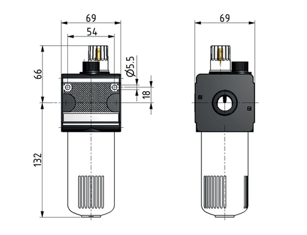 Micro Oil-Fog Lubricator G1/2'' Protective Cage Multifix 2