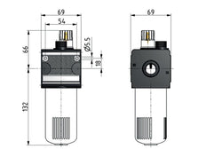 Micro Oil-Fog Lubricator G1/2'' Protective Cage Multifix 2