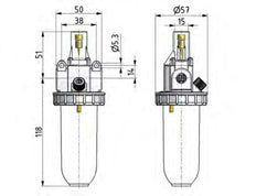 Lubrificateur G3/8'' Métal Standard 1