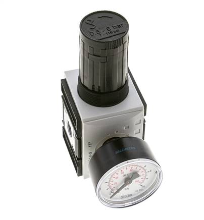 Régulateur de pression de précision pour assemblage de collecteur G1/4'' 2000l/min 0.5-8.0bar/7-116psi PA Futura 1