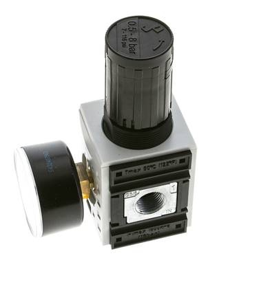 Régulateur de pression de précision pour assemblage de collecteur G1/4''&3/8'' 2500l/min 0.5-8.0bar/7-116psi PA Futura 1