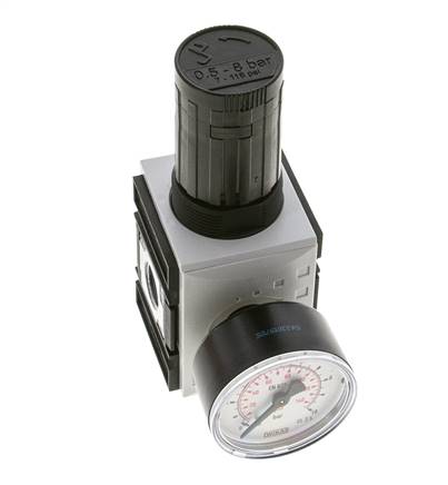 Regulateur de pression pour assemblage de collecteur G1/4''&3/8'' 2500l/min 0.5-8.0bar/7-116psi PA Futura 1